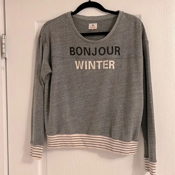 SUNDRY “Bonjour Winter” Sweatshirt - Picture 2 of 7
